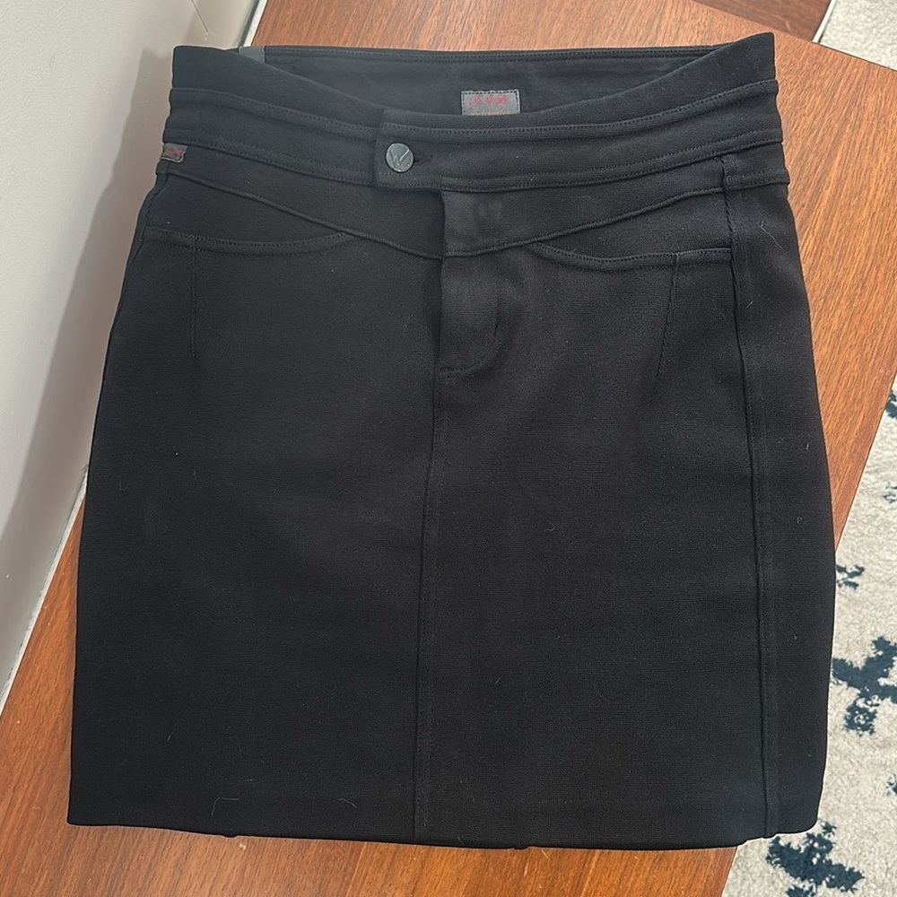 CITIZENS OF HUMANITY JEANS BLACK MANNER TAB FRONT PENCIL KNIT SKIRT SIZE 28